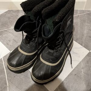 Sorel Men's Black and Gray Snow Boots